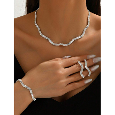 V 62852 Women wedding jewelry three set 女士婚礼首饰三件套装