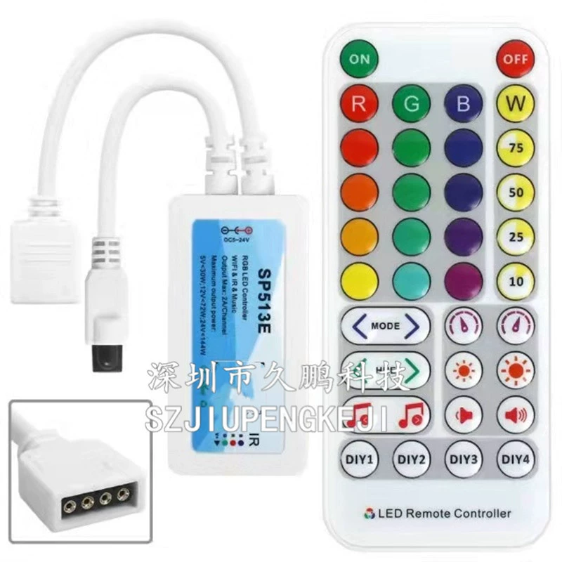 SP513E RGB контроллер цветной интеллектуальный голосовой Wi‑Fi музыкальный контроллер Magic Home 5-24V