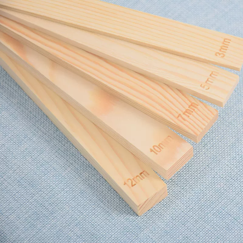 陶艺泥板导轨松木 木尺 方形长条陶艺工具擀泥板切割工具实木