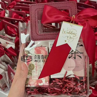 Spot Transparent PVC Handbag ins Valentine's Day Gift Hand Packaging Bag Companion Gift Bag Flower Plastic Bag