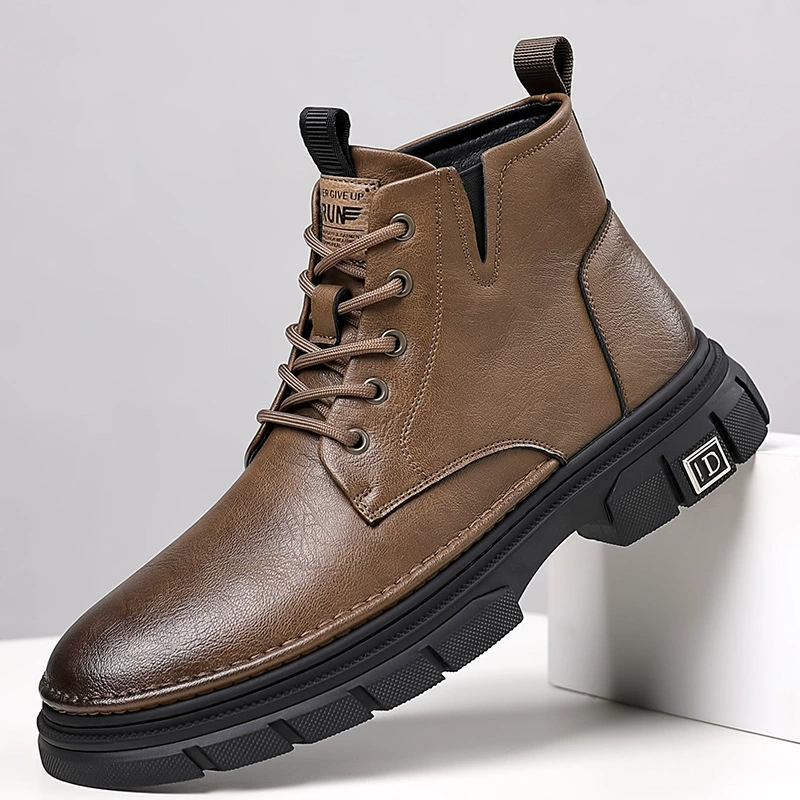 Martens, trend keep warm high non-slip shoes English style, boots, genuine leather, soft sole