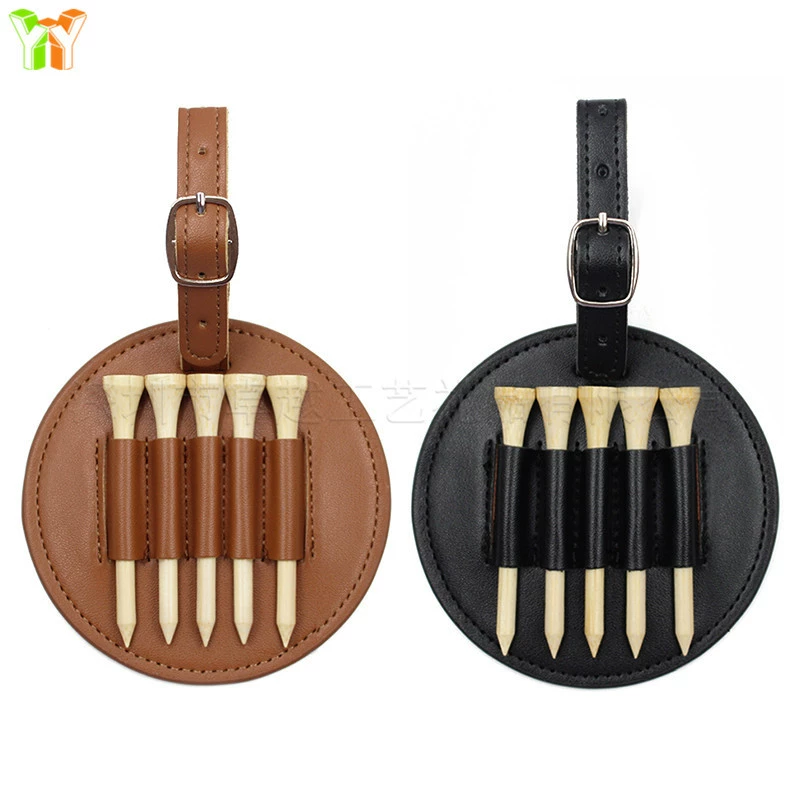 Подходит для гольфа Кожаный чехол для хранения ногтей Талия Подвесная искусственная кожа 5 пакетов Кожаный чехол для сиденья для гольфа Деревянный кожаный чехол для хранения ногтей