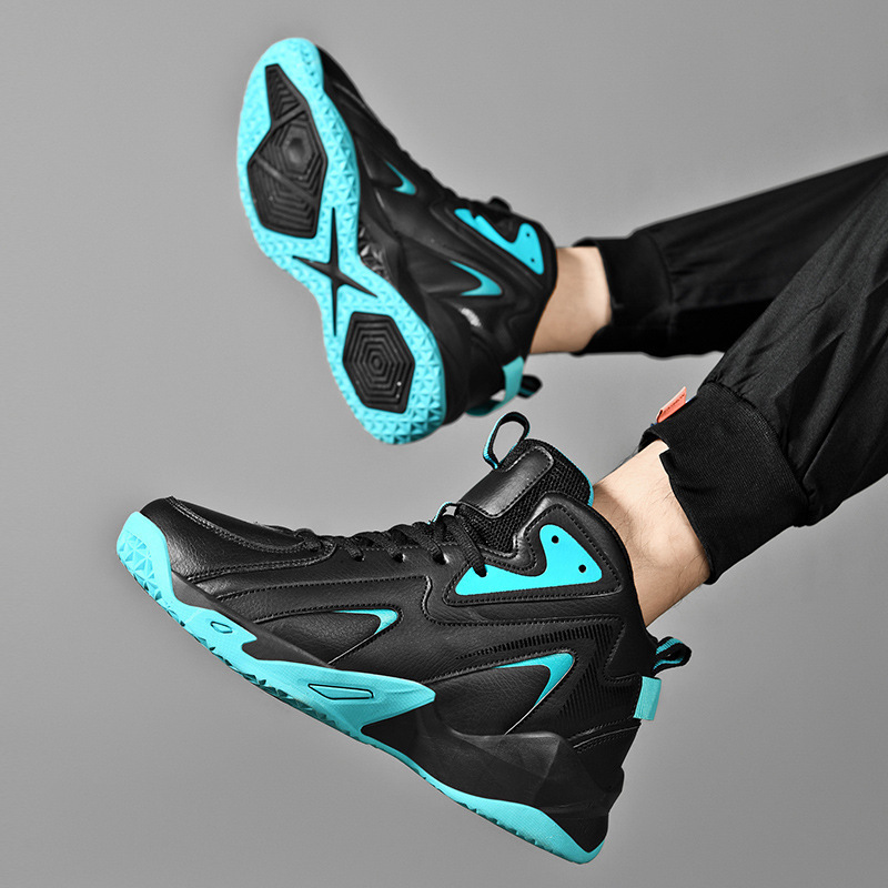 Men's Sports Shoes 2026 Autumn New Leather Basketball Shoes Men's Korean Style Export Extra Large Size 50 Size Running Shoes for Men