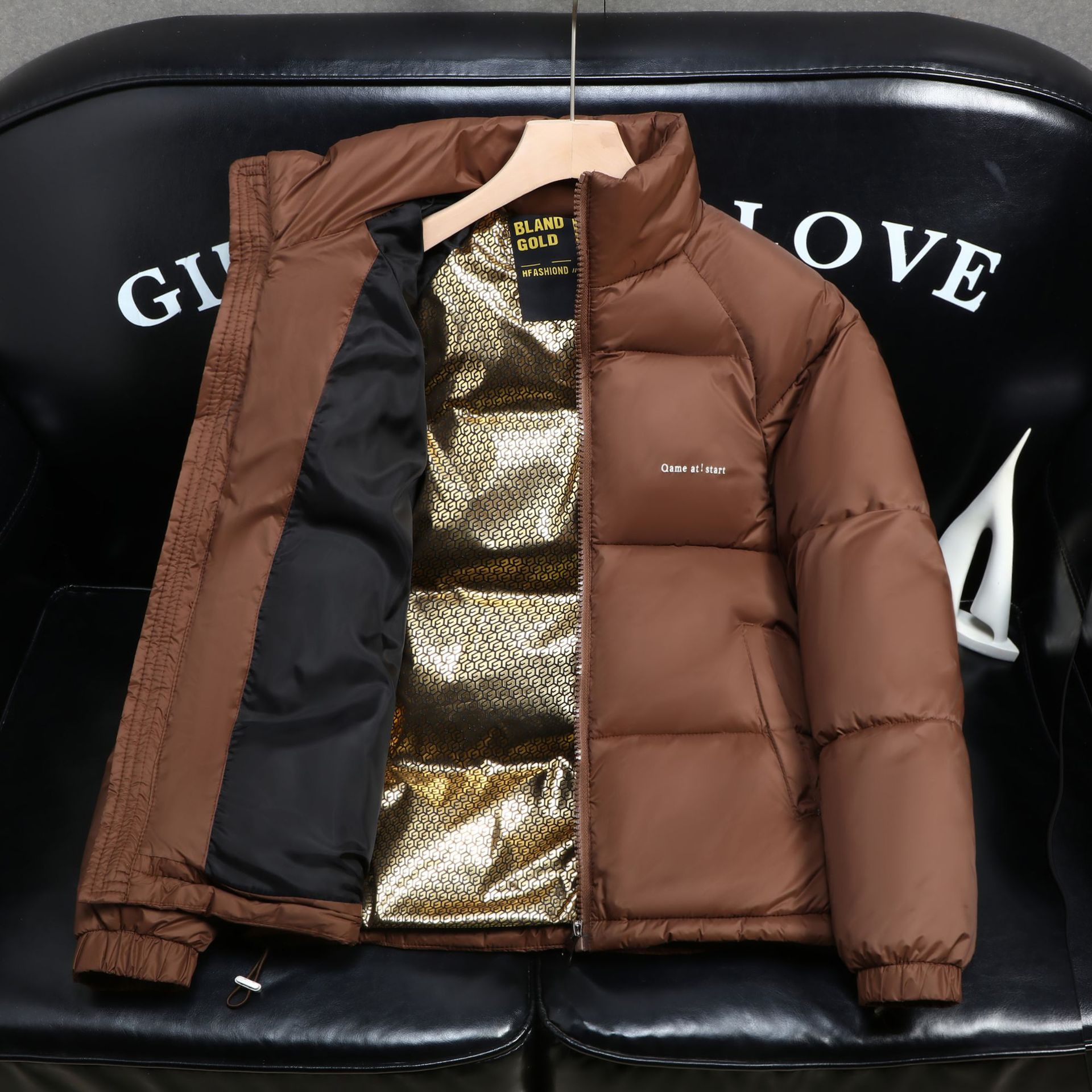 Winterjas voor heren in hip-hop stijl met berenprint warm_voghion.com