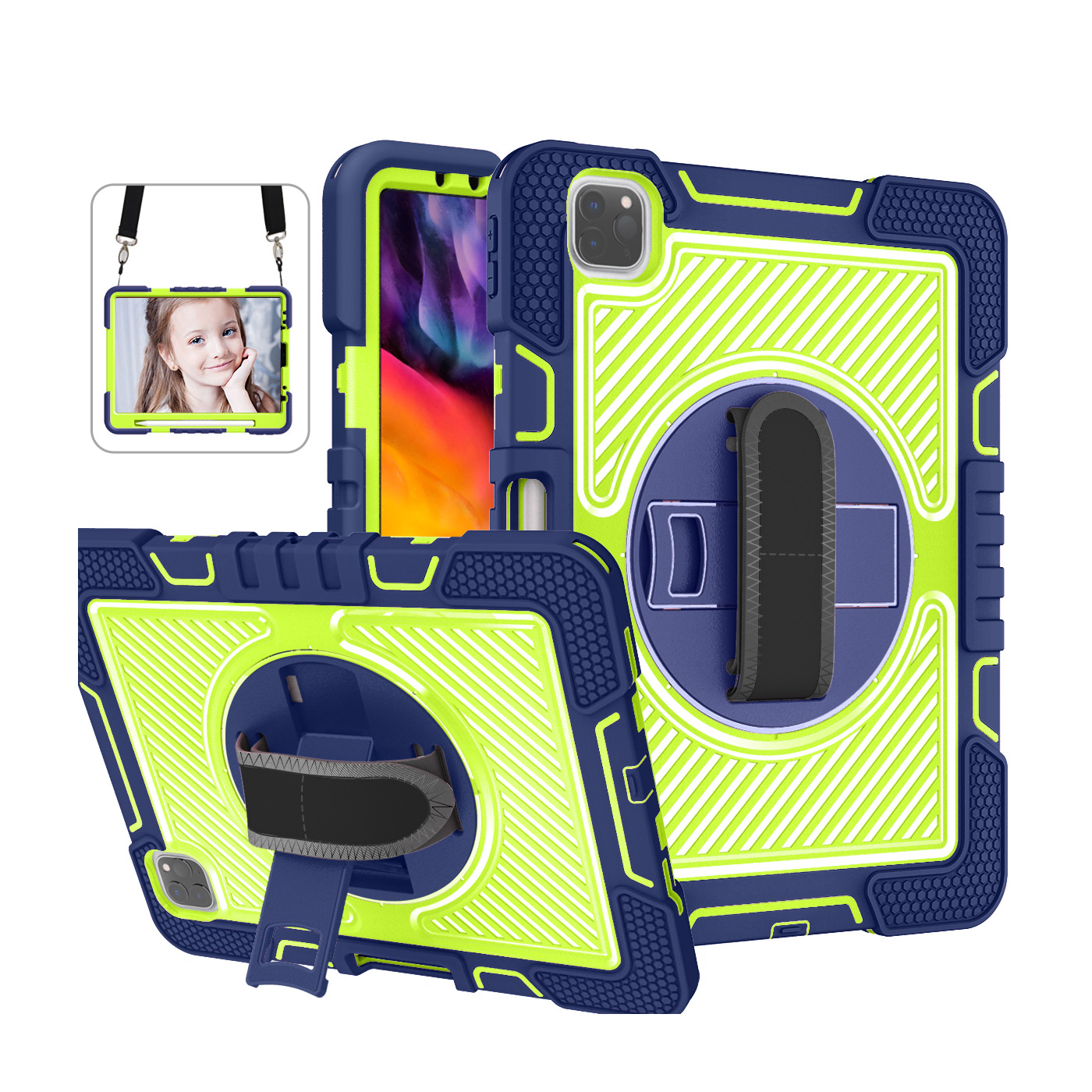 네이비 블루 + 옐로우 그린