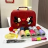 [Sewing Box] Kiss Minnie and Mickey. Contains needlework, thread, etc. Comes with happy stickers and can be removed.