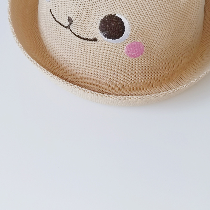 Korean Fashion Cartoon Bear Children's Straw Hat display picture 9