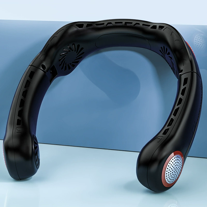 Фотоаноcка Neck Fan F001, аккумулятор 4000 мАч, USB-C, 3 скорости, складной персональный вентилятор