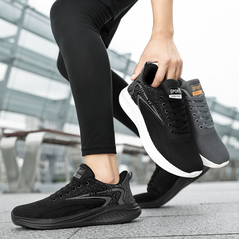 Мужская обувь повседневная ходяга мужская спортивная обувь для бега внешняя торговля трансграничная летающая сетка дышащая легкая обувь для бега на открытом воздухе