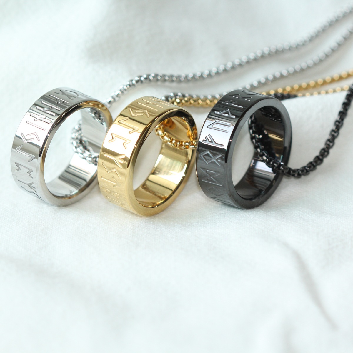 Gold Plated Plating Material Pendant Necklace Classification Basic Circle 304 Stainless Steel Plating Gold Plated PVD Coated Men'S Pendant Necklace Men Pendant Necklaces