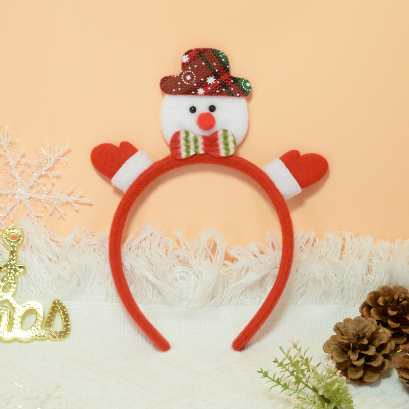 Adorable cabello de Navidad corno de ciervo cinco estrellas cabeza de banda de cabello de Navidad para niños corpos de cabello de decoración accesorios clipes de cabello