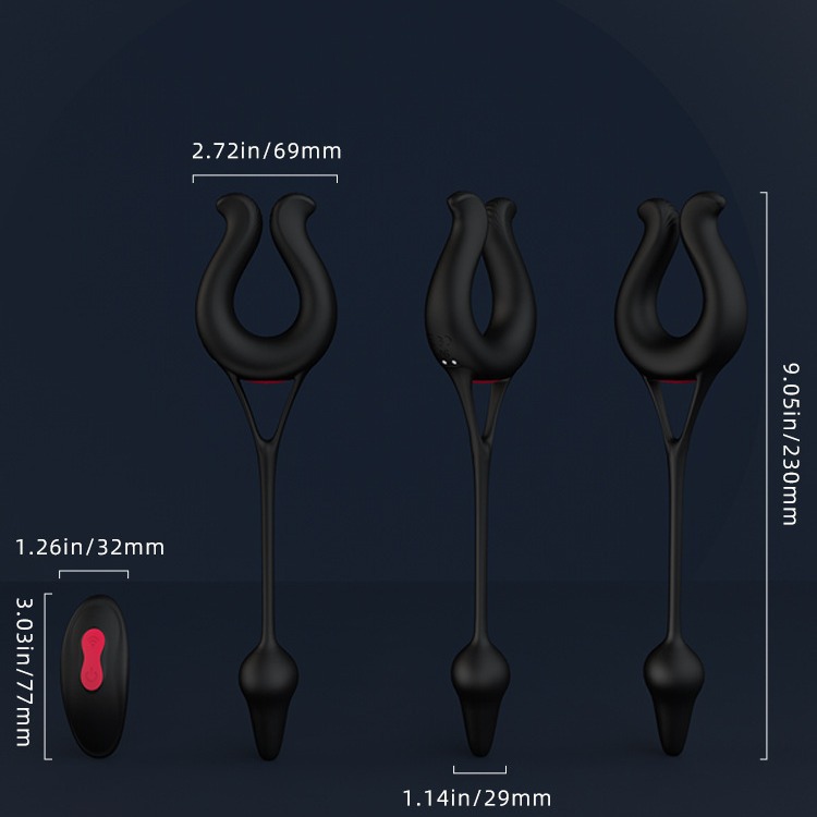 Shande S278-2 Male U-Shaped Locking Ring Wireless Remote Control Vibrating Sleeve Adult Products_voghion.com