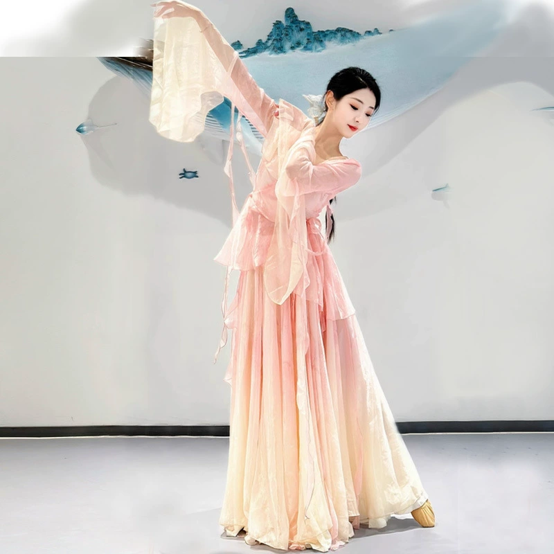 Classic sports clothing, set, Chinese style, gradient