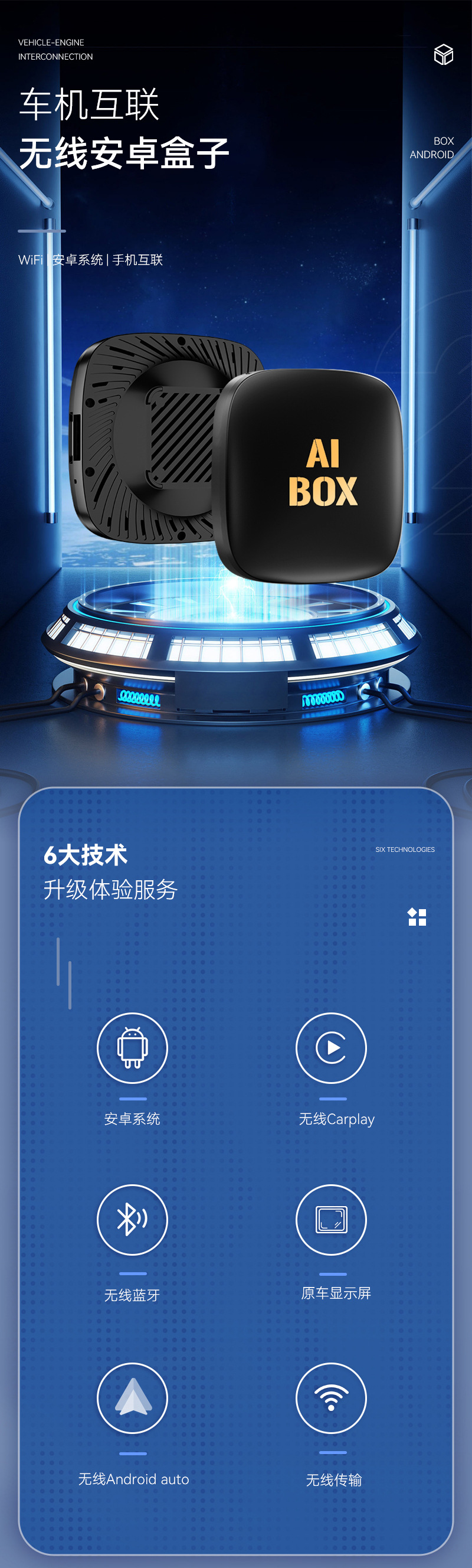 Open-Source Carplay Box Converts to Android System Ai Box Screen Mirroring Smart Wireless Carplay Box