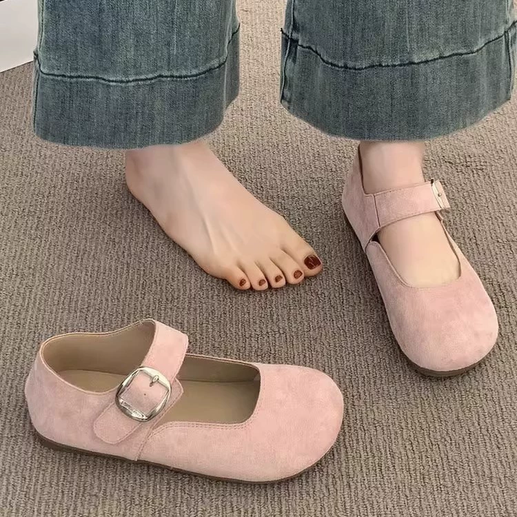Женские туфли Birkenstock, розовые, 2025 новая коллекция весна-лето, туфли Мэри Джейн, мягкая плоская подошва, туфли-польчики