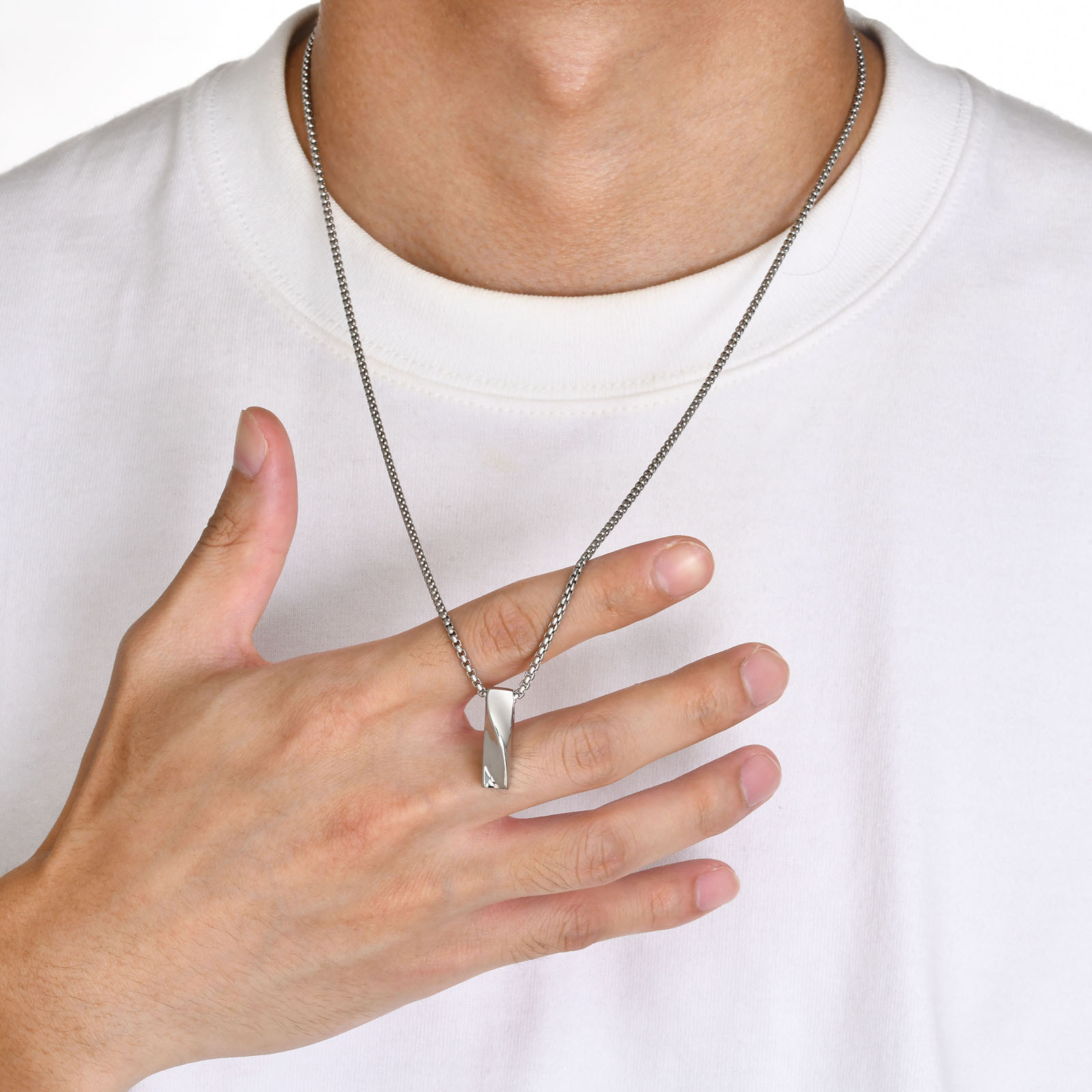 9g Weight Pendant Jewelry Making Type 304 Stainless Steel Chain Material 1 Piece Quantity Party, Street Occasion 304 Stainless Steel Material Geometric Pattern All Seasons Season Men's Gender Plating Design Simple Style, Classic Style Style Simple Style Classic Style Geometric 304 Stainless Steel Plating Men's Men Pendant Necklaces 5