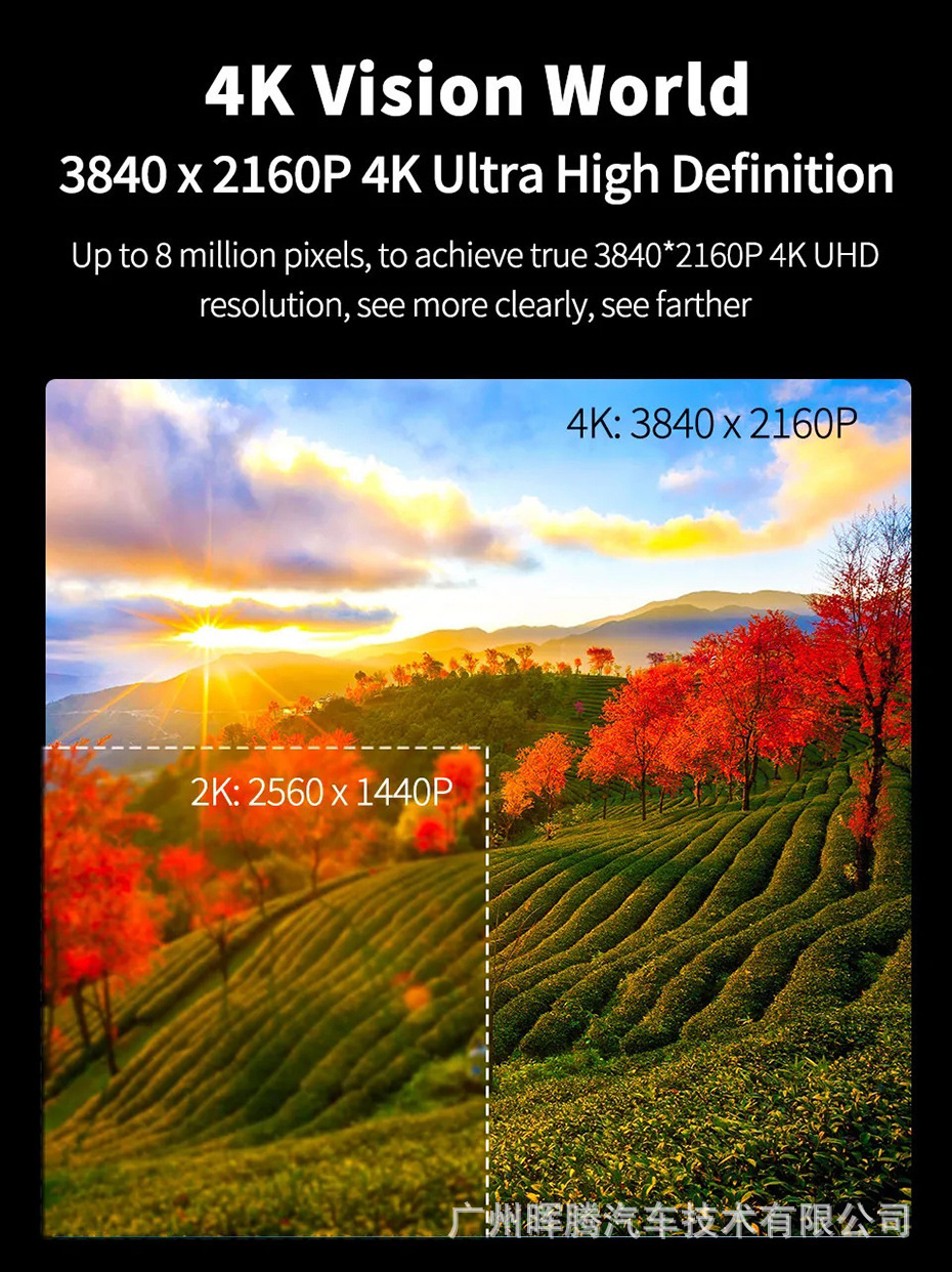 Cross-border foreign trade 4K three-lens dashcam WiFi connected Allwinner chip car DVR driving recorder