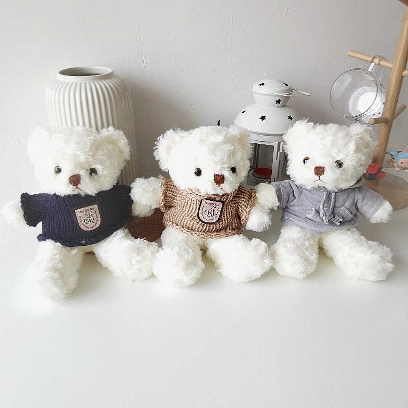 Lindo suéter oso muñeca peluche peluche oso muñeca regalo de cumpleaños máquina de captura muñeca al por mayor transfronteriza