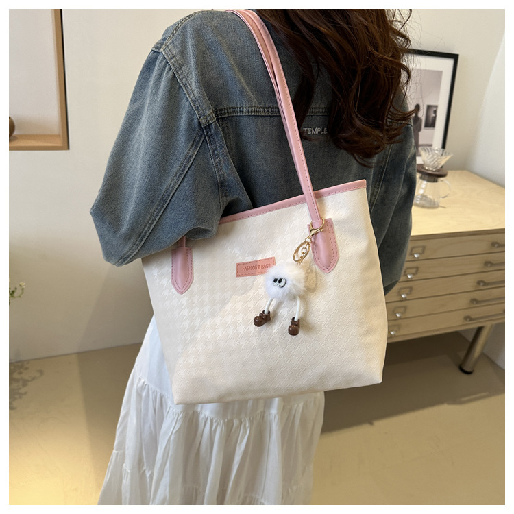 New simple and casual tote bag wholesale, cross-border shopping, commuting, armpit bag, large capacity, trendy and fashionable shoulder bag undefined