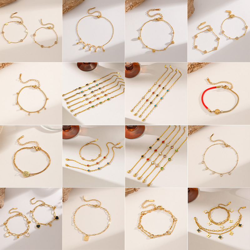 Cross-Border Wholesale Bracelets for Women, Trendy Ins-Style, Non-Fading, European and American Simple Fashion Titanium Steel Elegant Hand Jewelry Cross-Border Wholesale Bracelets for Women, Trendy Ins-Style, Non-Fading, European and American Simple Fashion Titanium Steel Elegant Hand Jewelry