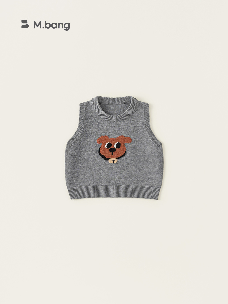 Youbao ropa para niños suéter chaleco para niños 2025 primavera nuevo estilo niña estilo occidental chaleco de punto de dibujos animados chaleco para bebé