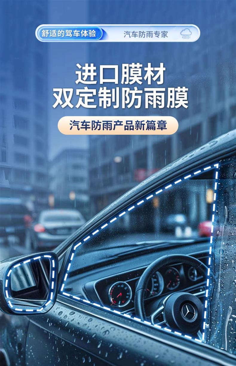 Rearview Mirror Rain-Proof Film, Car Window Anti-Reflective Waterproof Film, Rainy Day Essential, Side Window Glass High Definition