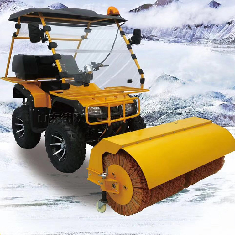 小型座驾式除雪车 冬季路面自动清雪机 滚刷式路面除雪扫雪车