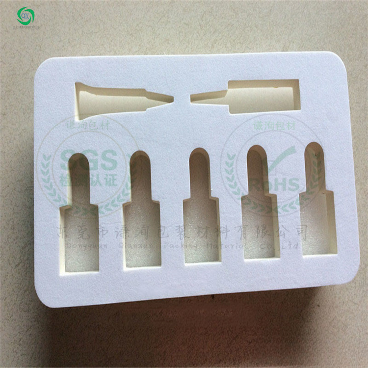 精油瓶海绵内卡 精油瓶子泡棉植绒内卡 白色长毛绒海绵内衬