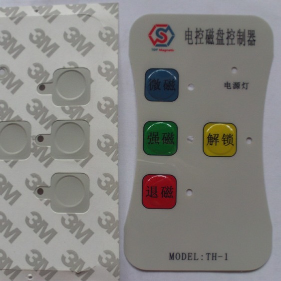 PVC开关面板亚克力透视窗控制面板丝印标牌鼓包按键家电开关贴膜