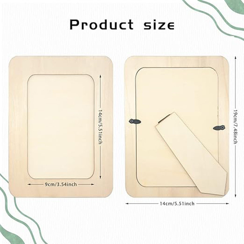 DIY laser cutting 6 inch wooden photo frame white embryo natural color rectangular hand-painted graffiti factory batch DIY laser cutting 6 inch wooden photo frame white embryo natural color rectangular hand-painted graffiti factory batch