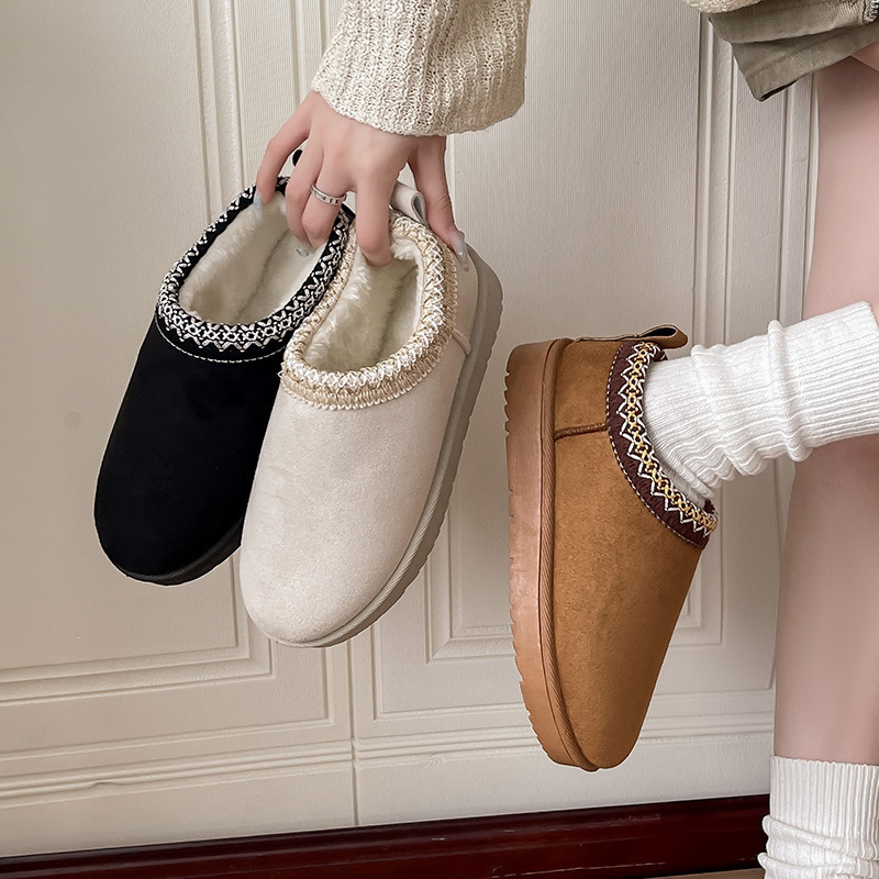 European and American Women's Shoes, Snow Boots, Women's New Winter Fashion Integrated Closed-Toe Cotton Slippers, Platform Sole Warm Cotton Shoes Wholesale European and American Women's Shoes, Snow Boots, Women's New Winter Fashion Integrated Closed-Toe Cotton Slippers, Platform Sole Warm Cotton Shoes Wholesale