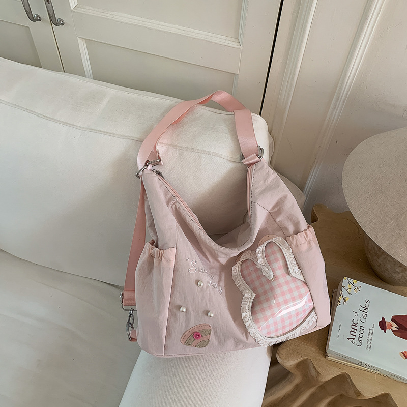 Bolsa multipropósito de dibujos animados coreanos para mujeres verano 2026 nueva moda dulce mochila de hombro de viaje bolsa de ocio image 7