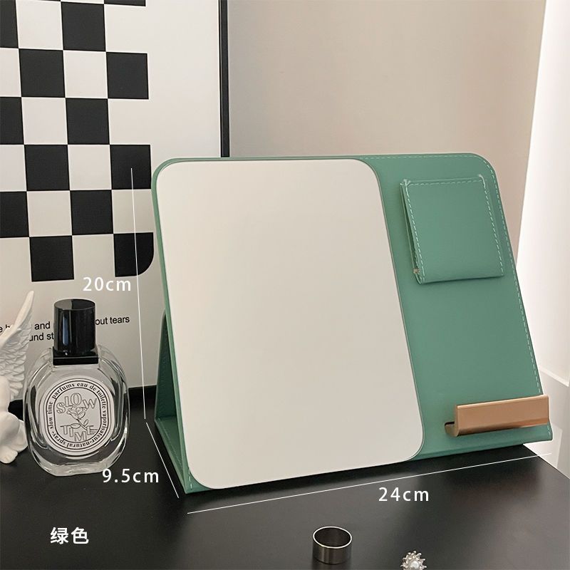 Inswind espejo plegable soporte de teléfono móvil espejo de maquillaje dormitorio de estudiantes de escritorio espejo de vestir viaje portátil