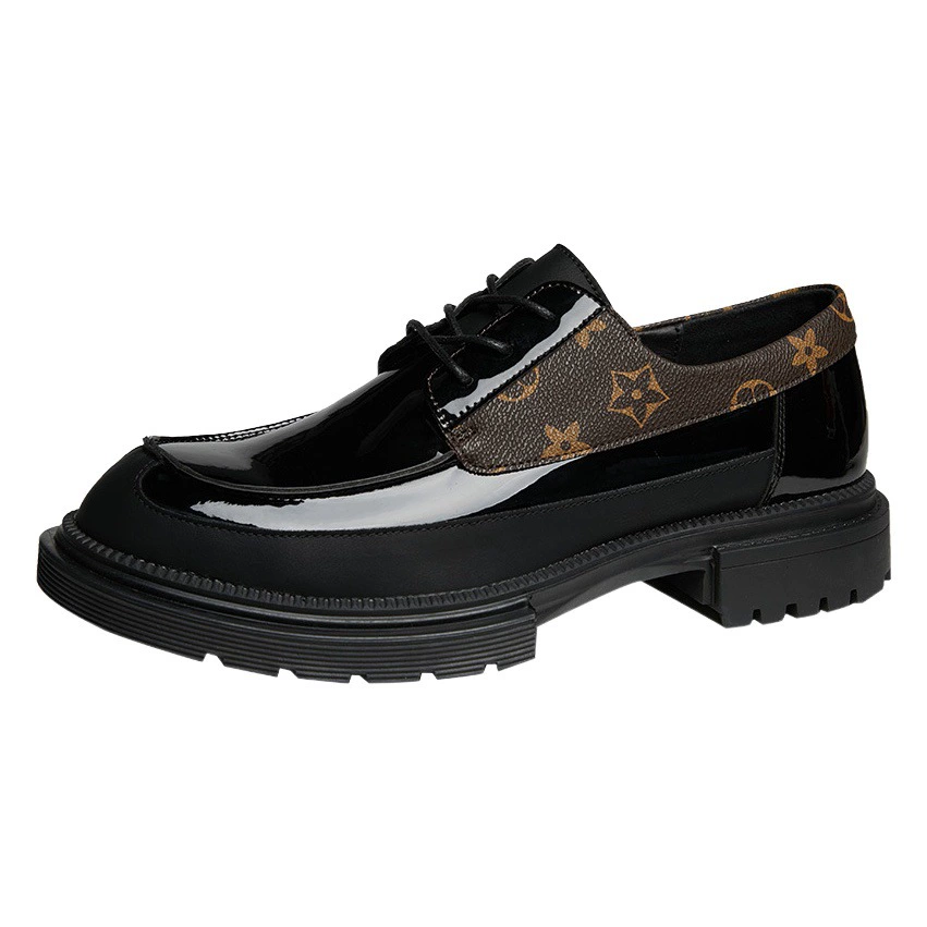 Кожаная обувь с круглой головой Мужская деловая повседневная тенденция