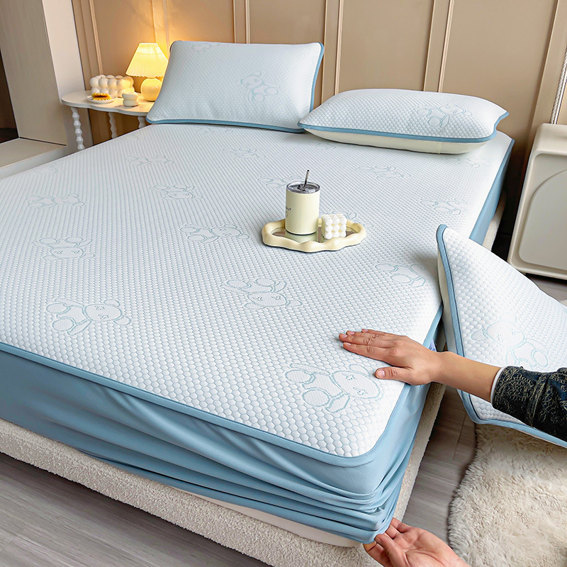 Cooling Mat, Ice Bean Air-Conditioned Mat, Three-Piece Set, Washable Summer Soft Mat, Category a Baby Ice Silk 2025 New Style