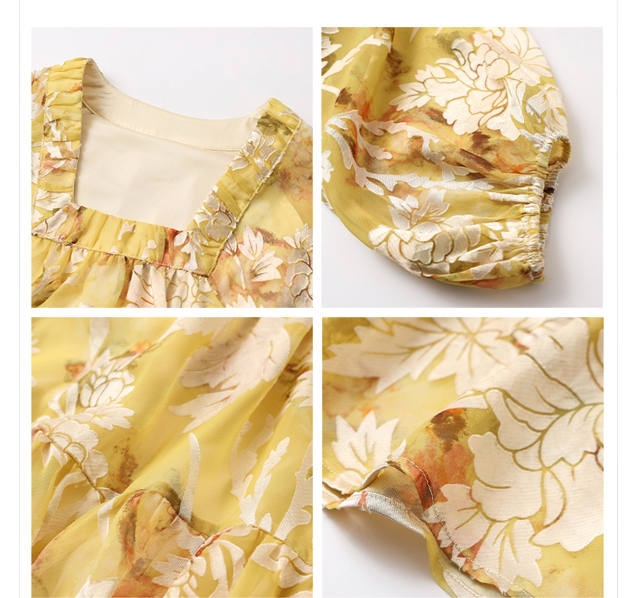 Váy maxi nữ phong cách Trung Quốc mới, chất rayon mềm mại, thiết kế suông rộng tôn dáng — màu vàng chanh chi tiết 18