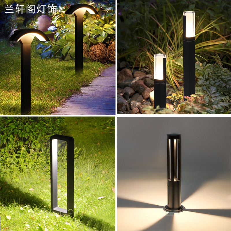 Outdoor Acrylic Waterproof Lawn Lamp Led Lamp Outdoor Modern Landscape Courtyard Garden House Ground Insert Square