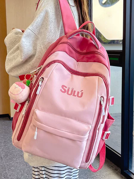 Forest Style Schoolbag Junior High School Girl High School Student Backpack Primary School Student College Student Travel Popular Backpack Large Capacity