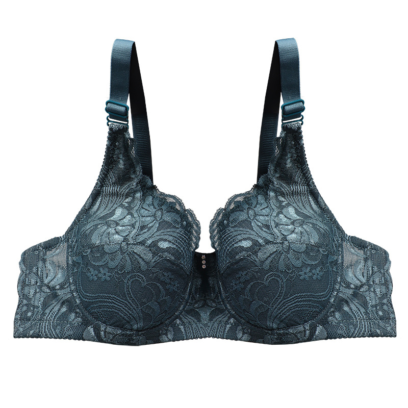 Dünner Bügel-BH aus Spitze für Damen, mit seitlichem Halt, Anti-Hänge-Effekt, Push-up-Effekt, volle Cup-Größe, auch in großen Größen (C-Cup) erhältlich_voghion.com