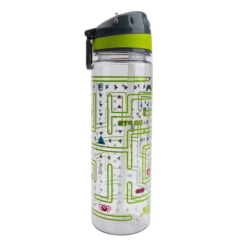 Australia smuggle paja plástico estudiantes de niños y niñas taza de mano transparente ligera 650ml taza de agua de gran capacidad