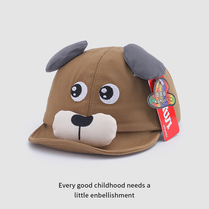 Sombreros para bebés primavera y otoño delgados para bebés masculinos y femeninos, gorras de lengua suave, gorras de béisbol de dibujos animados para niños adorables.