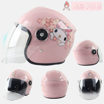 Cross-border special for children's helmet Motorcycle Safety Supplies - light-pink-sakura