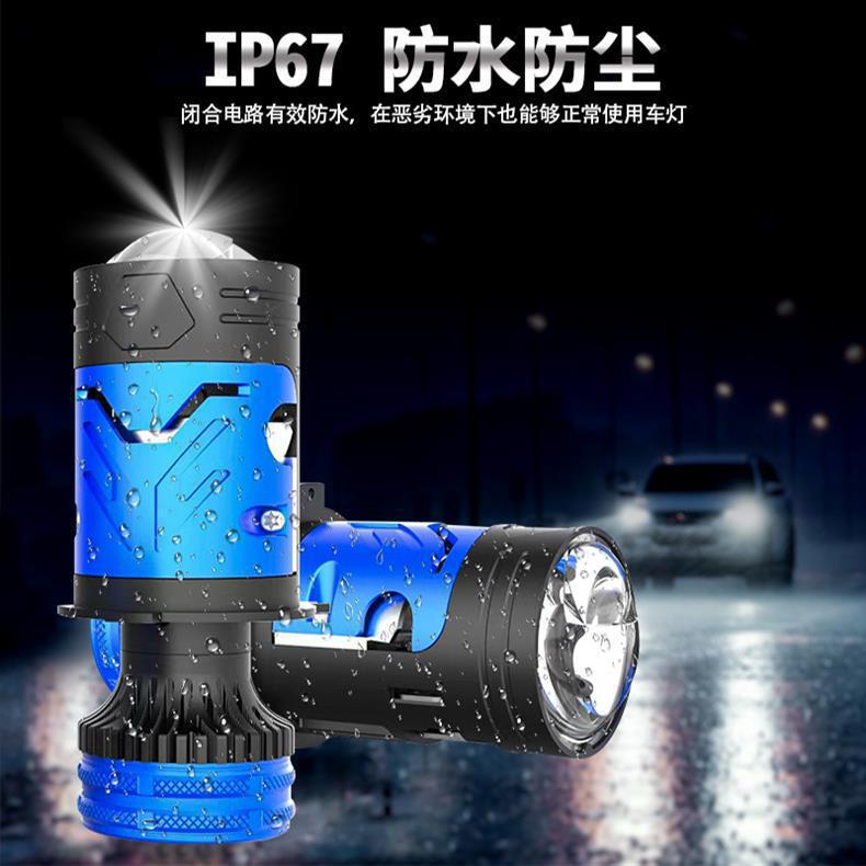 M01Y Cross-Border New Model Car LED Headlight Motor Laser High-Power Spotlight H4 Lens Modified Motorcycle Light
