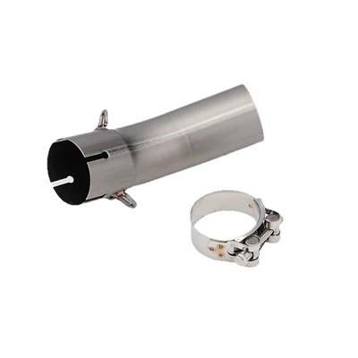 Motorcycle exhaust pipe: Middle and Front Section Titanium