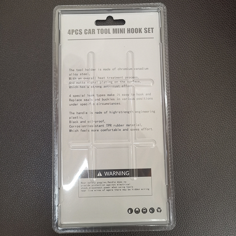 El mango brillante del sello de aceite del conductor de tracción de 4 piezas de herramientas de fábrica impresa LOGO O-ring sello de anillo de desmontaje gancho