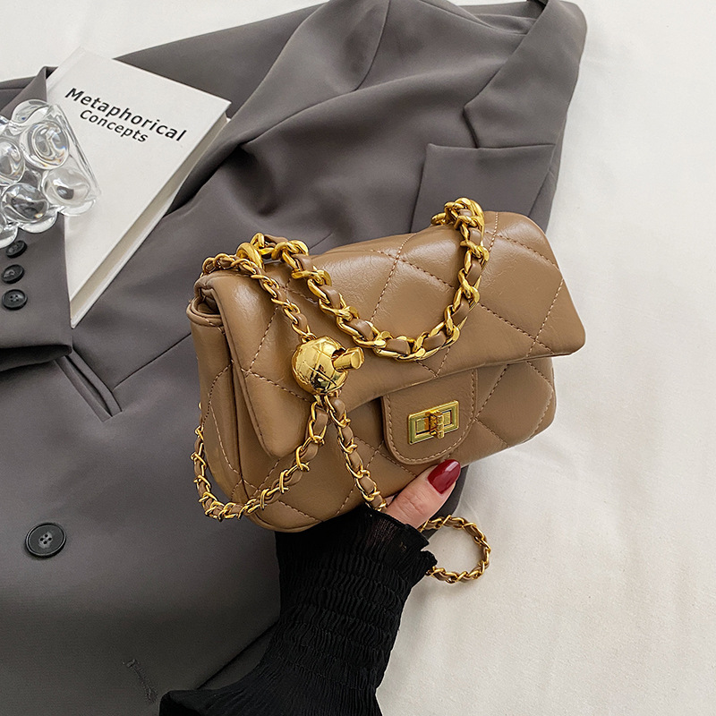 Sac carré pour femme, petit, classique, polyvalent, simple, chaîne losange, vente en gros, nouvelle collection 2023_voghion.com