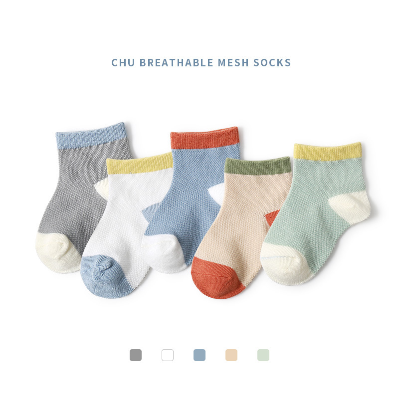 Children's summer thin breathable socks for boys for new born 10