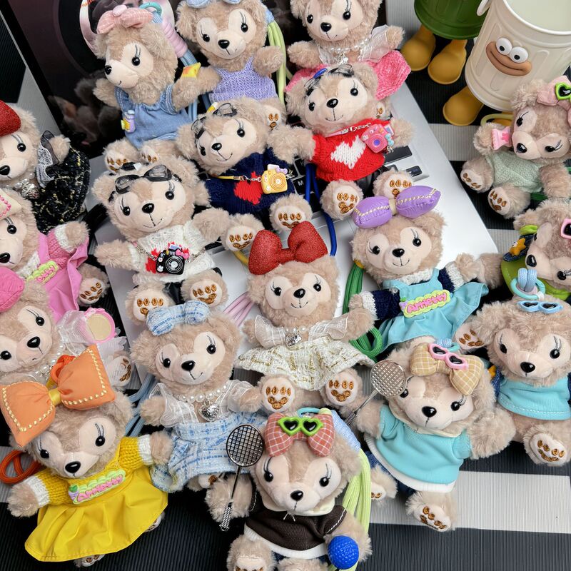 New Handmade Cute Bear Bear Plush Doll Bag Keychain Hanging Girlfriend Sweet Gift Accompanying Gift Wholesale