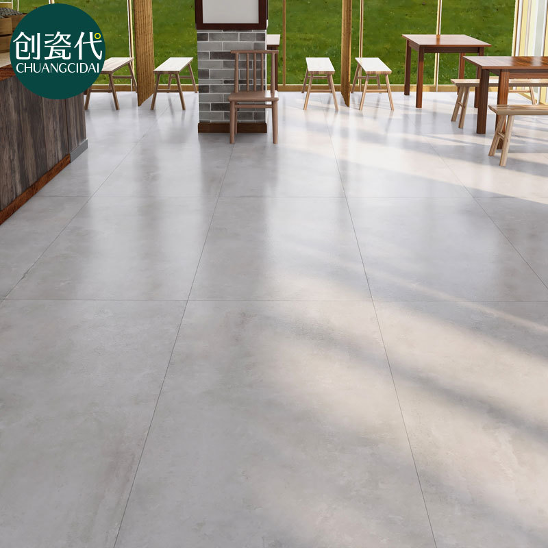 微水泥仿古砖900x1800客厅防滑地砖灰色水泥砖餐饮店地砖复古瓷砖
