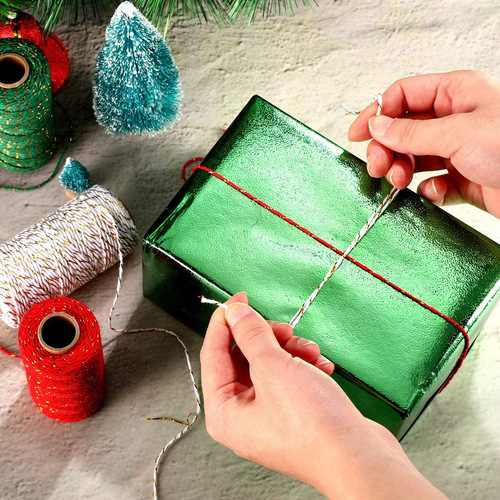 Cross-border hot sale 1.5mm 8-strand color gold cotton rope gift packaging decorative rope tag rope